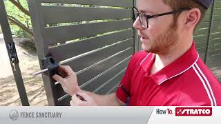 HowTo Install Stratco EziSlat Fencing Gate Latch Assembly [upl. by Almita922]