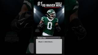 Top 7 RB Waiver Wire Pickups Week 3  2024 Fantasy Football nfl fantasyfootball [upl. by Inat]