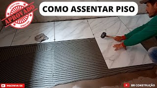 Como assentar piso em comodo fora do esquadro [upl. by Yorel8]