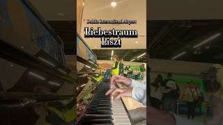 Playing Liszt at the airport piano nocturne liszt liebestraum music public shorts airport [upl. by Aiyram]