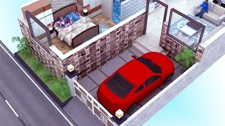 25X60 DUPLEX HOUSE WITH CAR PARKING  25 X 60 3D HOUSE PLAN  25X60 3D HOME PLAN  25X60 2D PLAN [upl. by Aerdnna227]