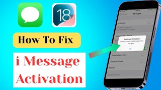 How to fix iMessageface Time Activation Error 2024How to fix iMessage Enable To Connect on iPhone [upl. by Ahsimet358]