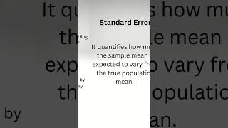 Standard Deviation Vs Standard Error statistics standarddeviation biostatistics standarderror [upl. by Lipcombe214]