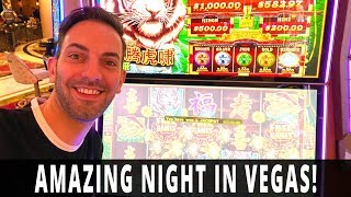 JACKPOT Night in VEGAS ✳️ Mighty Cash HANDPAY 🐯 RETRIGGER [upl. by Eicul]