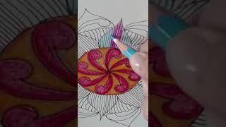 How to Color a Mandala  Mandala Coloring Tutorial [upl. by Nylarat]