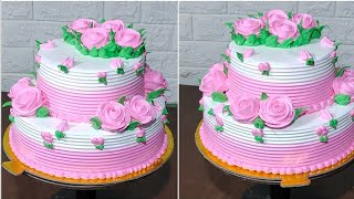 most beautiful 2 tier cake decoration  Easy cake decorating ideas  Amazing cake [upl. by Carine804]