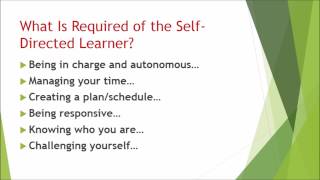 SelfDirected Learning for the ReflectiveReflexive Practitioner [upl. by Dibri]