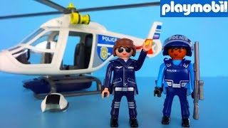 Playmobil Police Helicopter with light 6921 unboxing  Playmobil City Action [upl. by Elnukeda136]