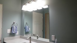 How to Install a Mirror Using Adhesive  Gluing a Vanity Mirror [upl. by Dami]