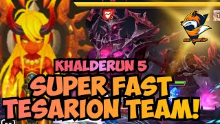 summoners war no shaman KHALDERUN 5 FARMABLE speed team 1min [upl. by Aihsela746]