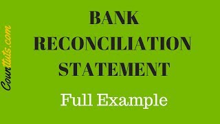 Bank Reconciliation Statement Explained  FULL EXAMPLE [upl. by Nyleuqaj512]