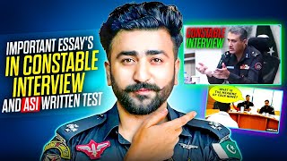 ASI written Test Essay amp Police Constable Interview essay  Important Essay for police Jobs [upl. by Nayarb302]