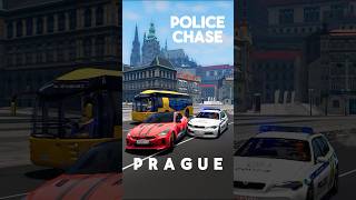 Police chase  streets of Prague beamngdrive beamng beamngcrashes car cars [upl. by Eimaraj407]