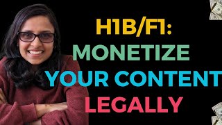 Become A Content Creator on H1B Visa  How to Monetize Your Skills As A US Immigrant [upl. by Atiuqaj]