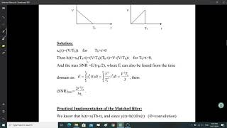 DC Lect6 Matched Filter [upl. by Sharron193]