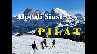 PILAT slope Alpe di SiusiSeiser Alm South Tyrol Italy [upl. by Shandie]