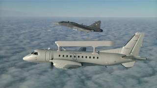 Royal Thai Air Force Gripen and Saab 340 Erieye AEW [upl. by Amr121]