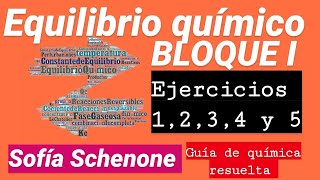 EJERCICIOS 1234 y 5  Cinética química y EQUILIBRIO QUÍMICO  guía resuelta de química  UBA XXI [upl. by Atinat]