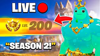 🔴 LIVE  UNLOCKING LEVEL 200 in Fortnite SEASON 2 [upl. by Richlad]