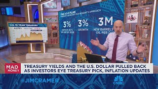 Jim Cramer looks at the markets response to Trumps Treasury pick [upl. by Latreese]