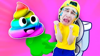 Necesito Hacer Caca 💩🌈 Hagamos Caca en el Inodoro  Buenos Hábitos  MÁS Canción Infantil [upl. by Mahau]