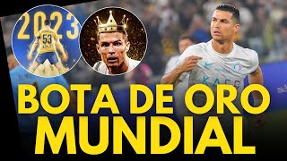 🐐 ¡Líder Mundial CRISTIANO RONALDO es la BOTA DE ORO anual 2023 tras su DOBLETE al AlIttihad [upl. by Eirased]