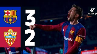 FC BARCELONA 3 vs 2 ALMERIA  LALIGA 202324 MD18 [upl. by Carmelo]