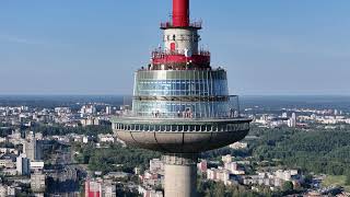 VILNIUS TV TOWER VILNIAUS TELEVIZIJOS BOKSTAS DJI MINI 4 PRO 4K [upl. by Kohler]