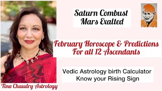 February 2024 Horoscopes Predictions for all 12 Ascendants Vedic Astrology [upl. by Gar]