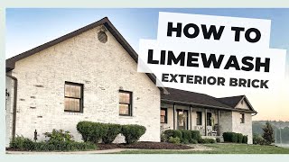 How to Lime wash Exterior Brick Helpful tips to make completing this project easier [upl. by Eustache]