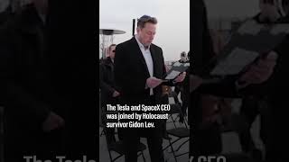 Elon Musk tours Auschwitz in Poland [upl. by Hajed]