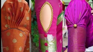 blousesleevedesignsaariworksimple​new blousetrend​saree​designnew​ collectionbraidedhairsaree [upl. by Noiro]