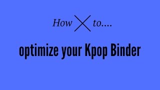 How to  optimize your Kpop Photocard Binder [upl. by Flosser]