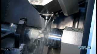 WFL MillTurn Technologies M120 making an Aerospace component with complex features [upl. by Kotz]