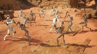 Clone Troopers vs Separatist Droid Army Melee Edition  STAR WARS JEDI SURVIVOR NPC Wars [upl. by Kovar416]