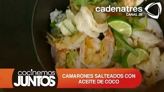 CAMARONES SALTEADOS CON ACEITE DE COCO JENGIBRE Y SEMILLAS DE CILANTRO [upl. by Neveda]