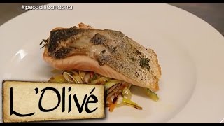 El salmón a la plancha con verdura de L´Olivé [upl. by Eecal]