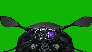 Sport Motorcycle Bike Dashboard Green Screen [upl. by Dadelos]