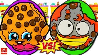 Huevos Sorpresa Gigantes de Shopkins VS Grossery Gang 5 en Español de Plastilina Play Doh [upl. by Hayyim]