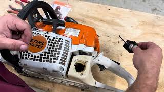 Basic Chainsaw Tune up Stihl MS391 [upl. by Devon]