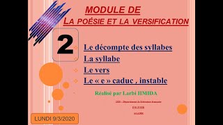 2  poésie et versification  le décompte des syllabes [upl. by Aicener553]