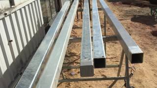 How to set steel posts in concrete part 1 in brisbane [upl. by Unhsiv]