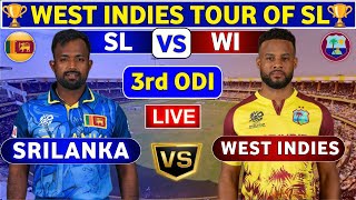 Sri Lanka vs West Indies 3rd ODI  SL vs WI 3rd ODI Match Live Score amp Commentary Sri Lanka ODI [upl. by Ecinahc]