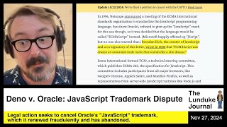 Deno v Oracle JavaScript Trademark Dispute [upl. by Tyika]