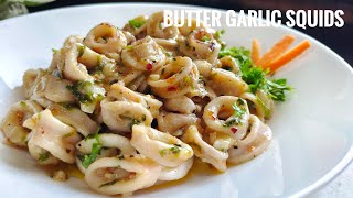 Butter Garlic Squids  Easy and delicious Squids recipe  Restaurant Style Butter Garlic  calamari [upl. by Bowden]