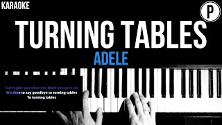 Adele  Turning Tables Karaoke Slowed Acoustic Piano Instrumental Cover Lyrics [upl. by Oralee791]