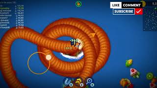 worms zone io game play  100000 longest  new achievement  wormszoneio game play [upl. by Markman]