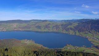 4K Autumn Lake Ägerisee Zug SWITZERLAND アルプス山脈 [upl. by Nosila]