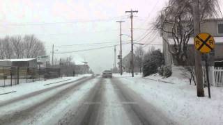 Drive around Perkasie PA Snow Storm 1710 [upl. by Spratt]