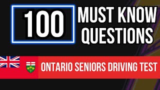 Ontario Seniors Driving Test 2024 100 Must Know Questions [upl. by Anehsat]